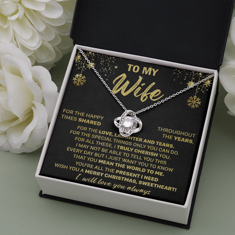 Gift For Wife Christmas - Happy Times - Love Knot Necklace