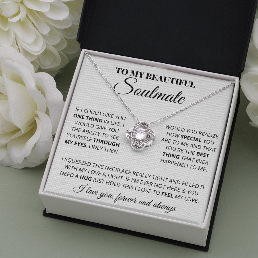 To My Beautiful Soulmate Necklace, Gift For Wife, Girlfriend, Anniversary Gift For Wife