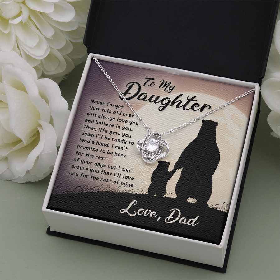 To My Daughter This old bear Full Moon Necklace