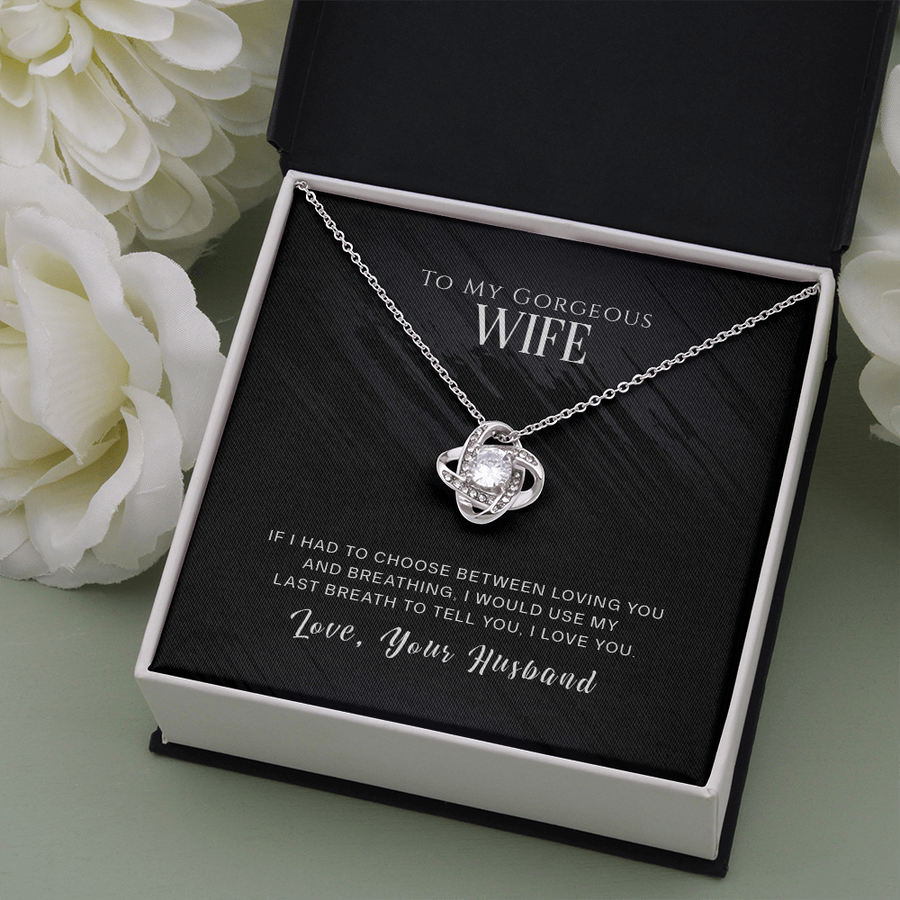 To My Wife Necklace Anniversary Gift For Wife, Gift For Wife, Necklace For Wife, Birthday Gift For Wife, Gift For Wife Birthday, Love Knot