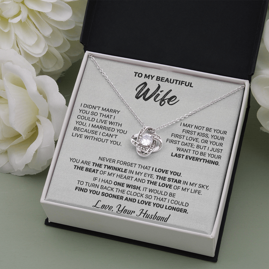 Gift For Wife Married You Forget Loveknot Necklace