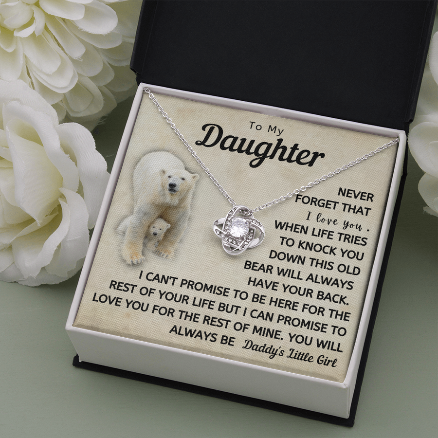 Daughter This Old Bear Will Always Have Your Back Necklace (d.lk.005)