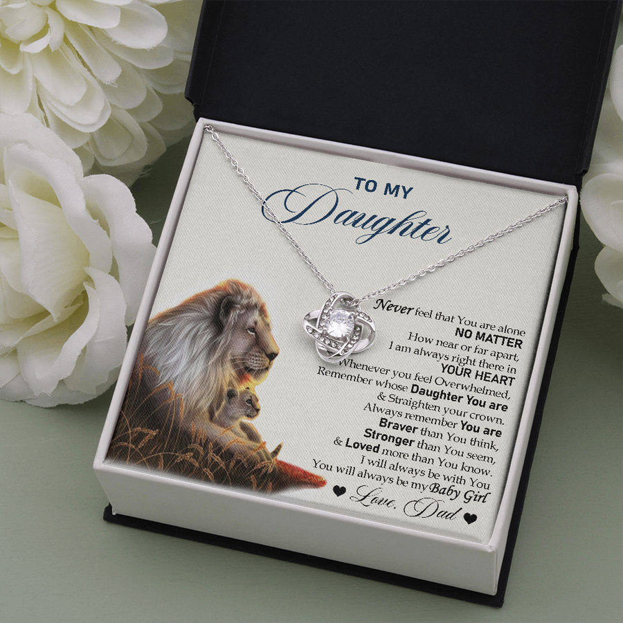 To My Daughter - My Baby Girl | Love Knot Necklace
