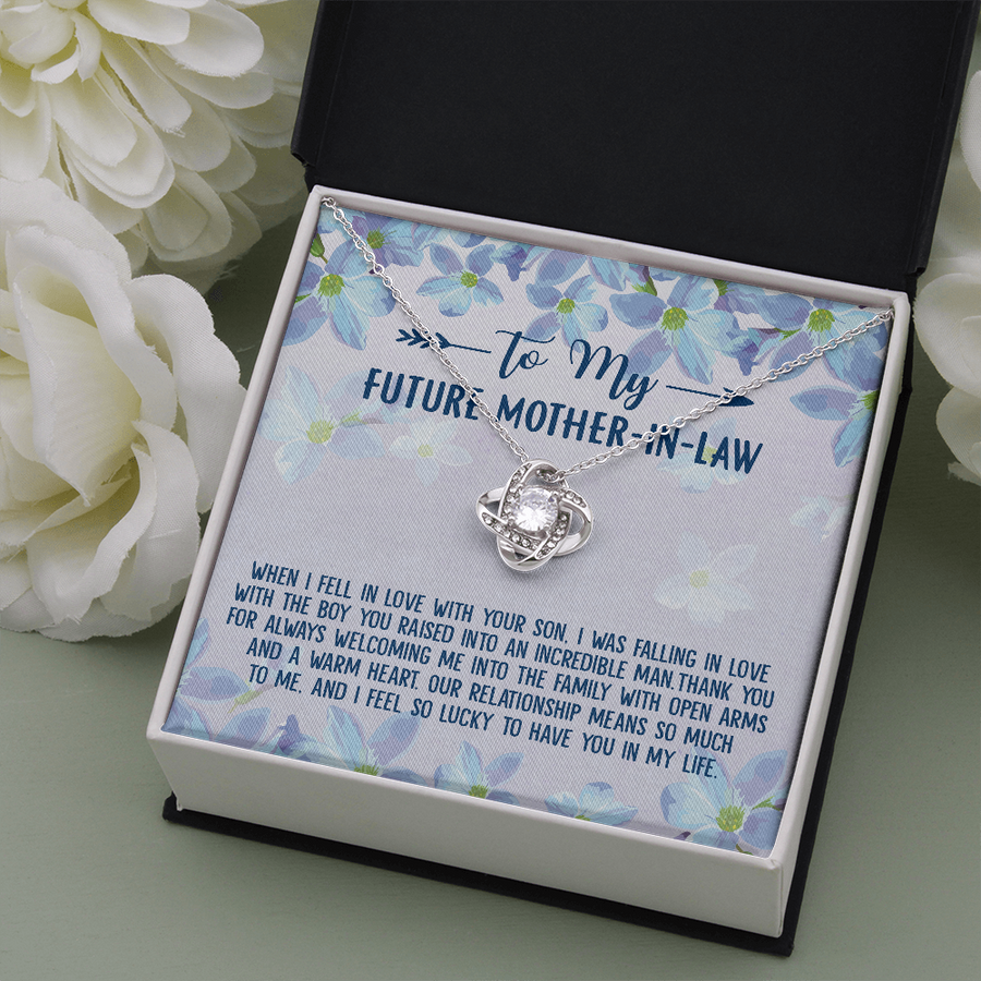 To My Future Mother in Law Necklace From Her | Gift to Mother-in-law for Christmas Birthday Mother's Day, Message Card to Mom-in-law - Gift to My Mother-in-law on Wedding Day|birthday Gifts