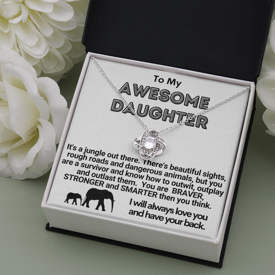 Awesome Daughter Necklace Gift from Mom or Dad