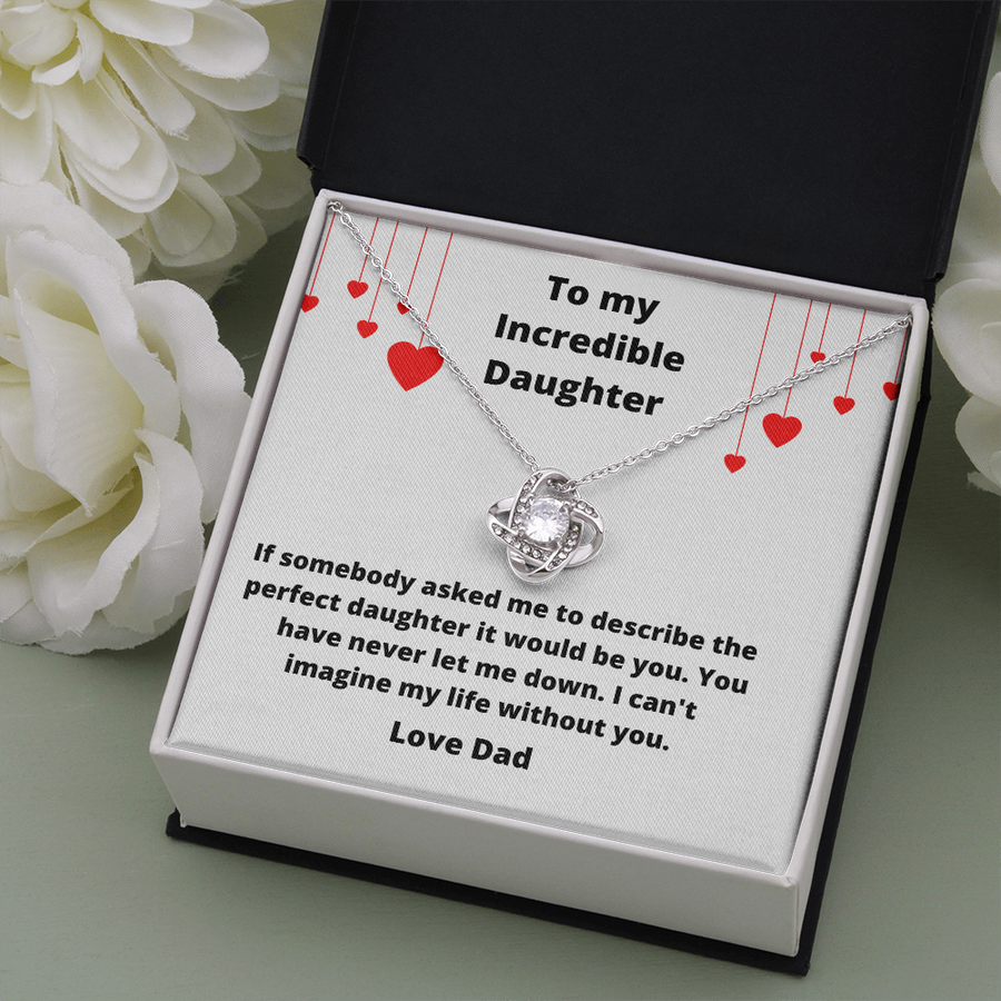 Incredible Daughter Love Knot Necklace BW1
