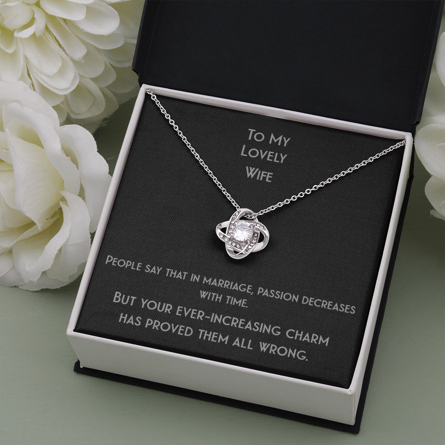 Love Knot For Your Lovely Wife With The Ever Increasing Charm Necklace