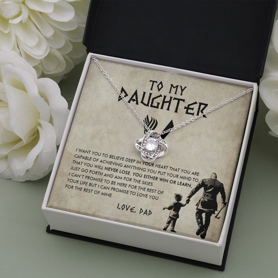 To My Daughter - No One Can Love You More Than I Do - to My Daughter Necklace, Daughter Gift From Dad, Daughter Father Present, Meaningful Necklace for Daughter From Dad, Personalize Gift