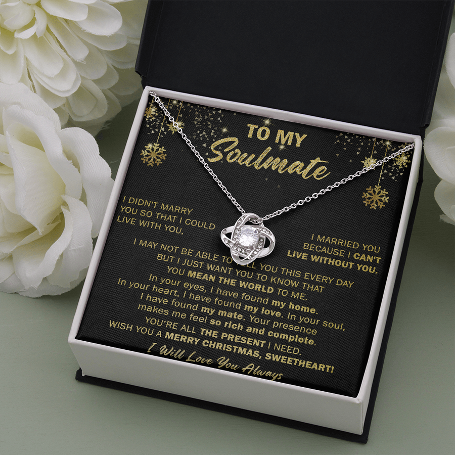 Gift For Your Soulmate Christmas - All I Need - Love Knot Necklace