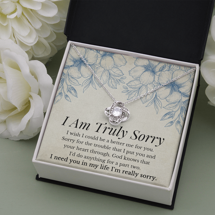 I Am Truly Sorry Necklace - Love Knot