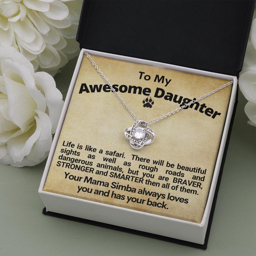 To My Awesome Daughter Necklace Gift from MOM