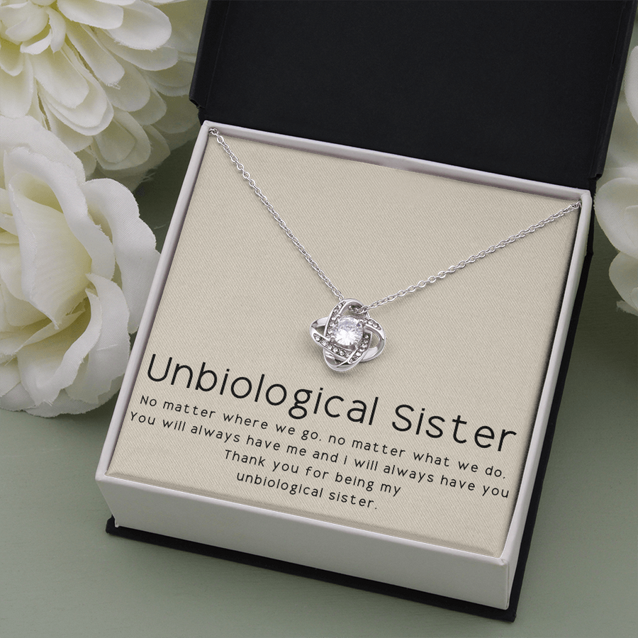 Unbiological Sister Necklace - Soul Sister - Sorority Sister - Sister in Law Necklace - to My Unbiological Sister Christmas Gift for Best Friend Gift Jewelry to My Best Friend Present for Bff Birthday Gift
