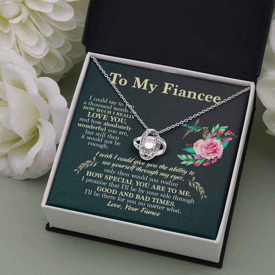 (FE003) Love Knot Necklace // Gift For FIANCEE