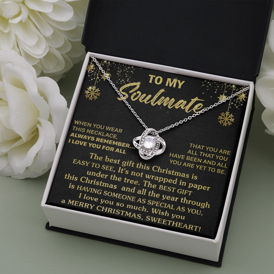 Gift For Your Soulmate Christmas - Someone Special - Love Knot Necklace