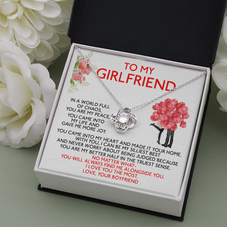 (GF002) Love Knot Necklace // Gift For Girlfriend