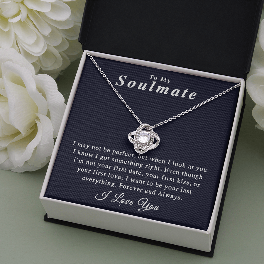 To My Soulmate - Alluring Love Necklace - the Perfect Gift for the Holidays - I Love You - Soul Sister Necklace, Unbiological Sister, Soul Sister Gift for Best Friend Gift, Turquoise Necklace Gold Personalized Friend Gift