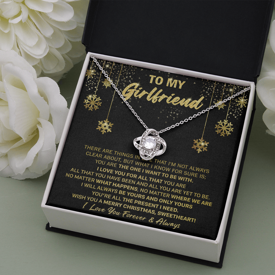 Gift For Girlfriend Christmas - Only Yours - Love Knot Necklace