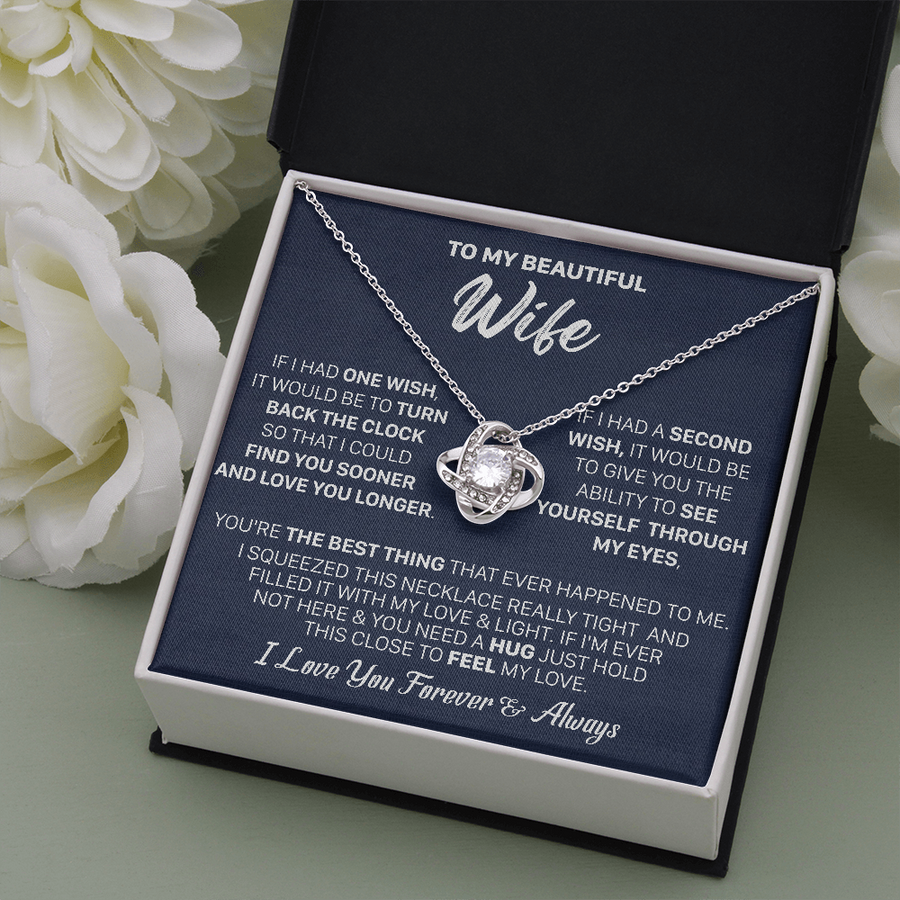 Gift For Wife - A Hug - Love Knot Necklace