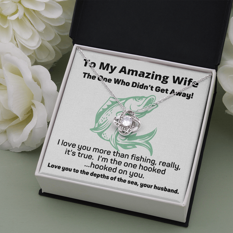 I'm Hooked on You Amazing Wife Necklace Gift from Husband