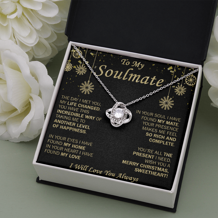 Gift For Your Soulmate Christmas - Meet You - Love Knot Necklace