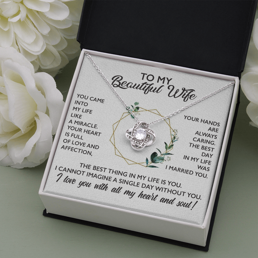 (WF010) Love Knot Necklace // Gift For WIFE
