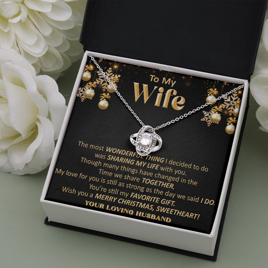 Gift For Wife Christmas - Wonderful Thing - Love Knot Necklace