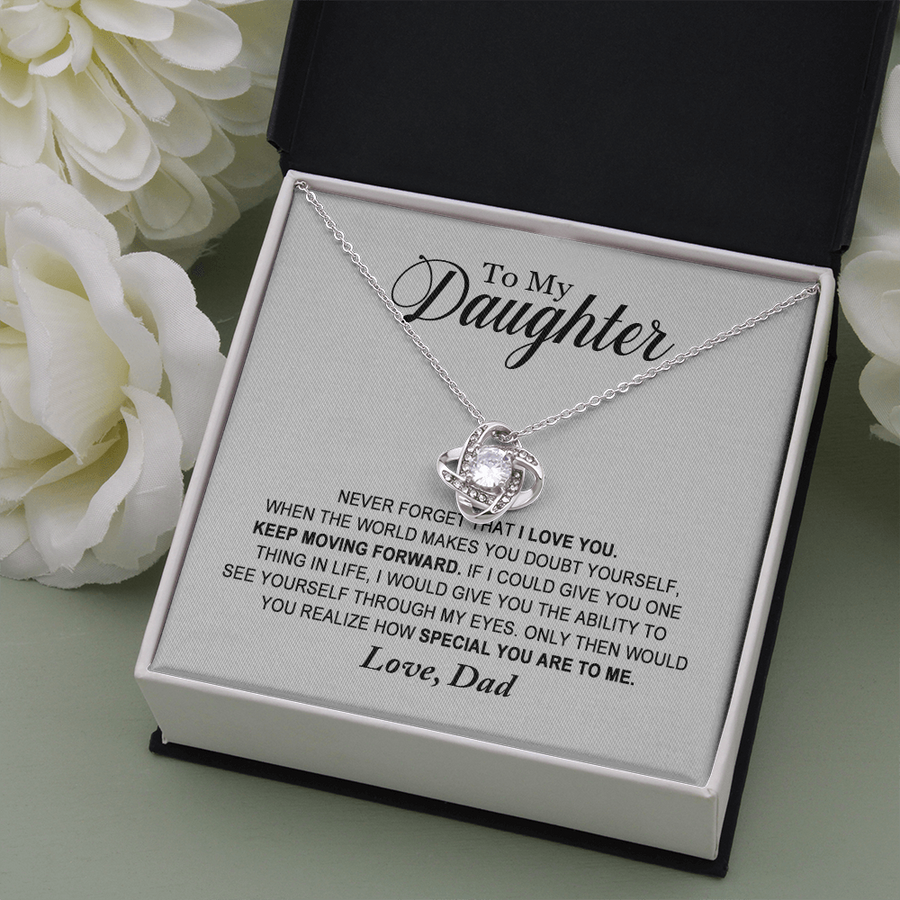 To My Daughter Necklace, To Daughter From Dad, Christmas Gift