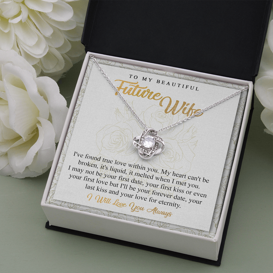 Gift To Future Wife - I Will Love You Always Love Knot Necklace