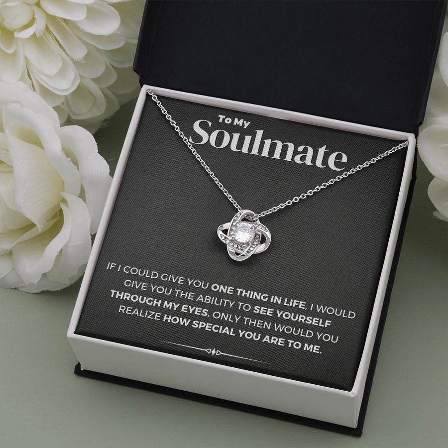 To My Soulmate - If I Could Give - Love Knot Necklace, Gift For Girlfriend, Wife, Valentine Gift