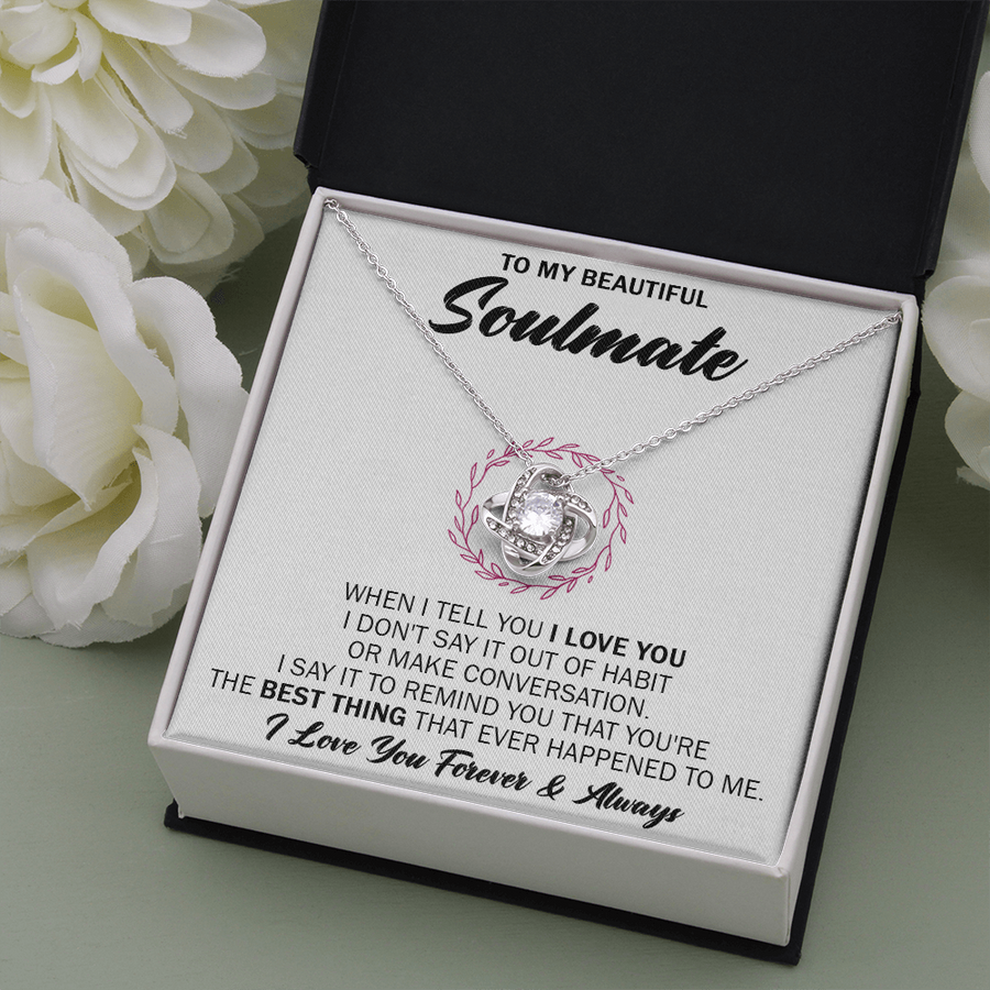 Cadeau pour votre âme sœur - Par habitude - Collier nœud d'amour
