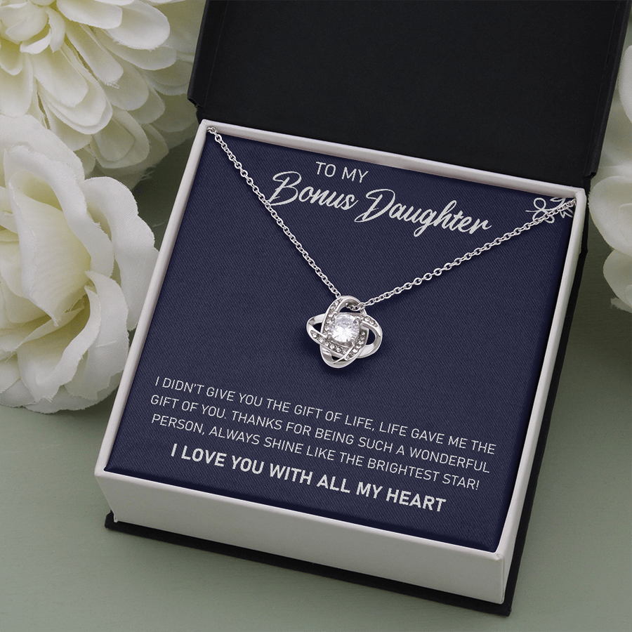 To My Bonus Daughter - Blue Necklace
