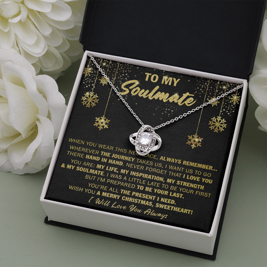 Gift For Your Soulmate Christmas - Always Remember The Present I Need Love Knot Necklace