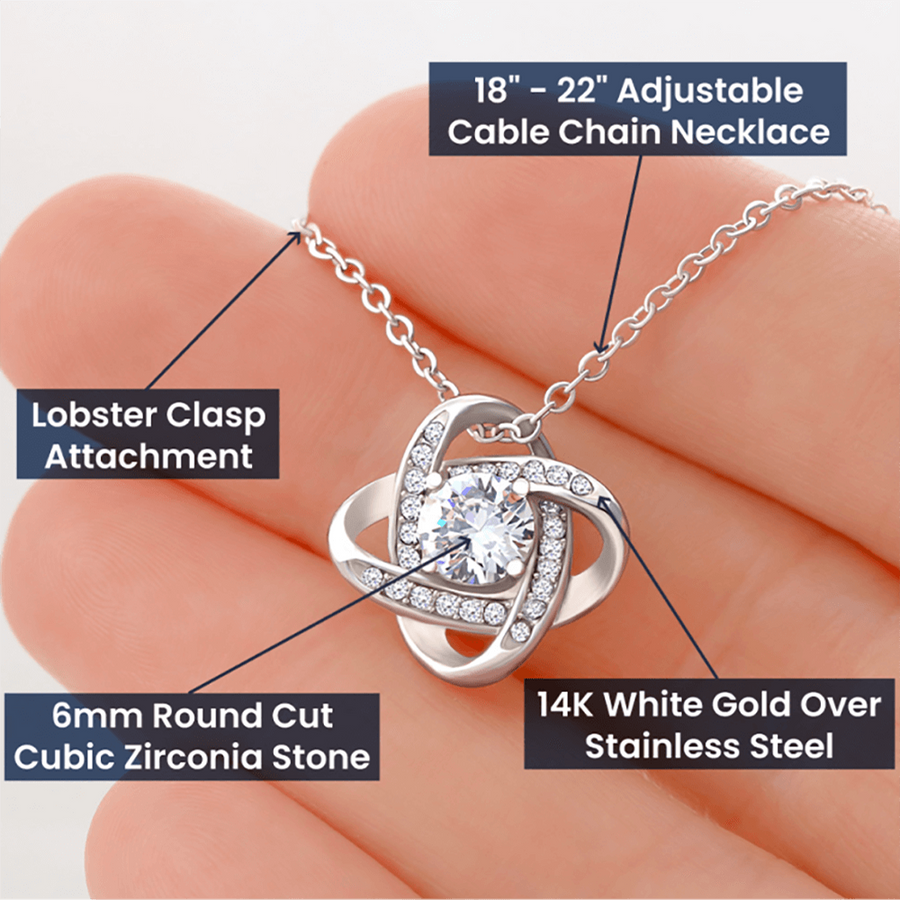 (GF007) Love Knot Necklace // Gift For Girlfriend