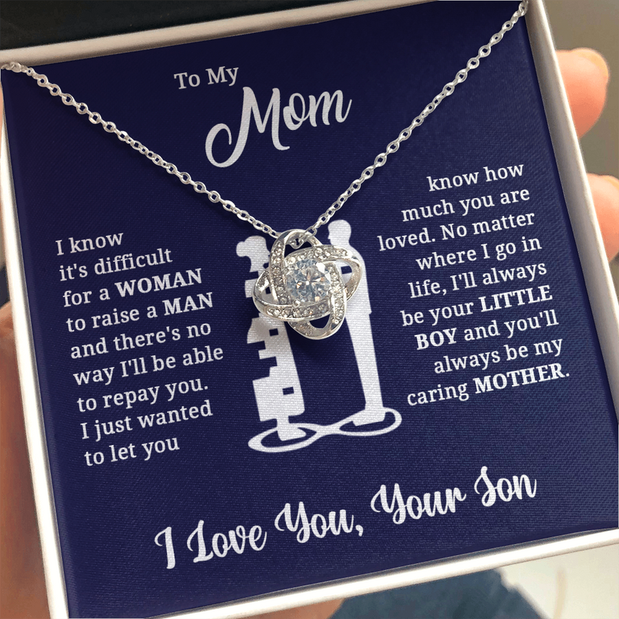 To My Mom Necklace, Gift For Mom From Son, Mom Birthday, Anniversary Gift, Christmas Gift