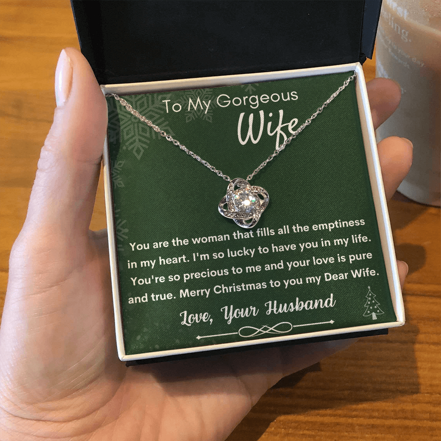 To My Gorgeous Wife - Merry Christmas - Necklace