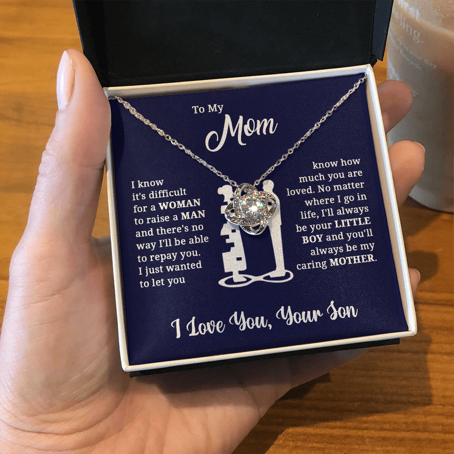 To My Mom Necklace, Gift For Mom From Son, Mom Birthday, Anniversary Gift, Christmas Gift
