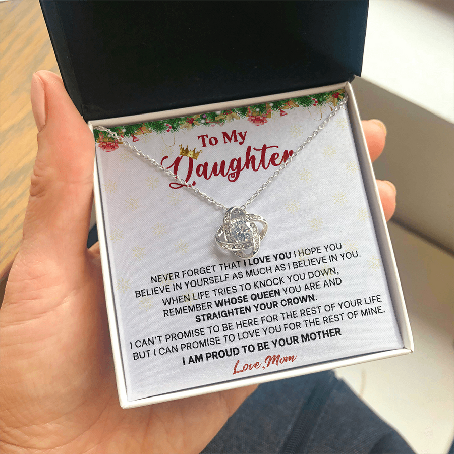 Gift For Daughter Christmas - Your Mom - Love Knot Necklace
