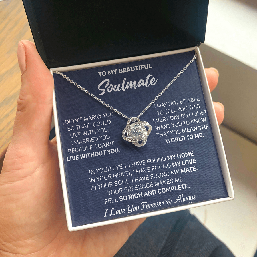 Gift For Your Soulmate Christmas - Marry You - Love Knot Necklace