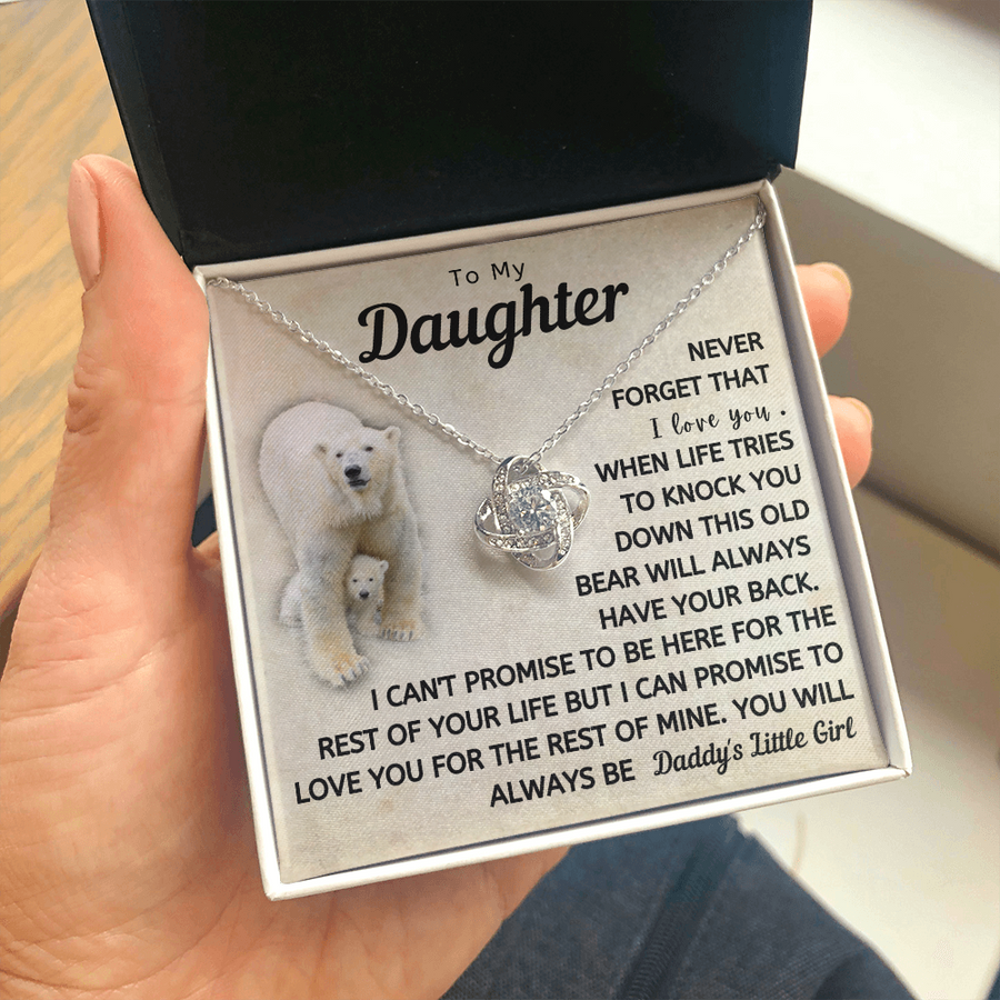 Daughter This Old Bear Will Always Have Your Back Necklace (d.lk.005)