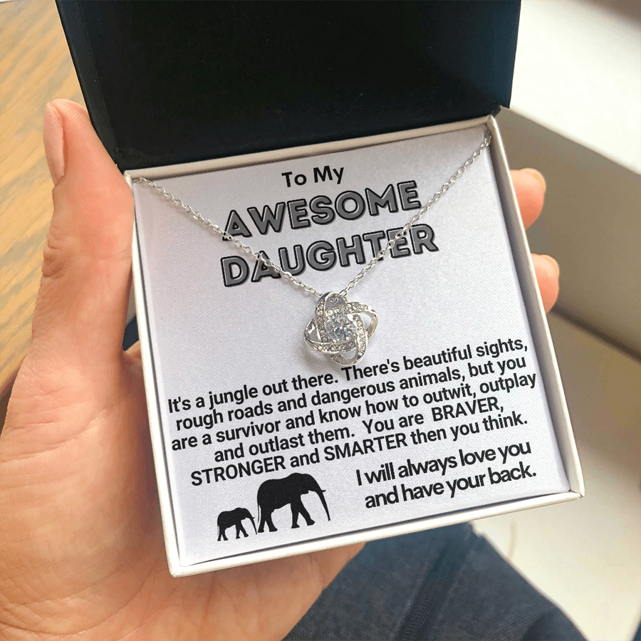 Awesome Daughter Necklace Gift from Mom or Dad