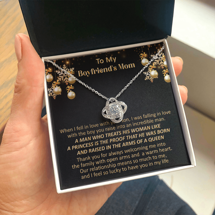 Gift For Boyfriend's Mom Christmas - Welcome Me - Love Knot Necklace