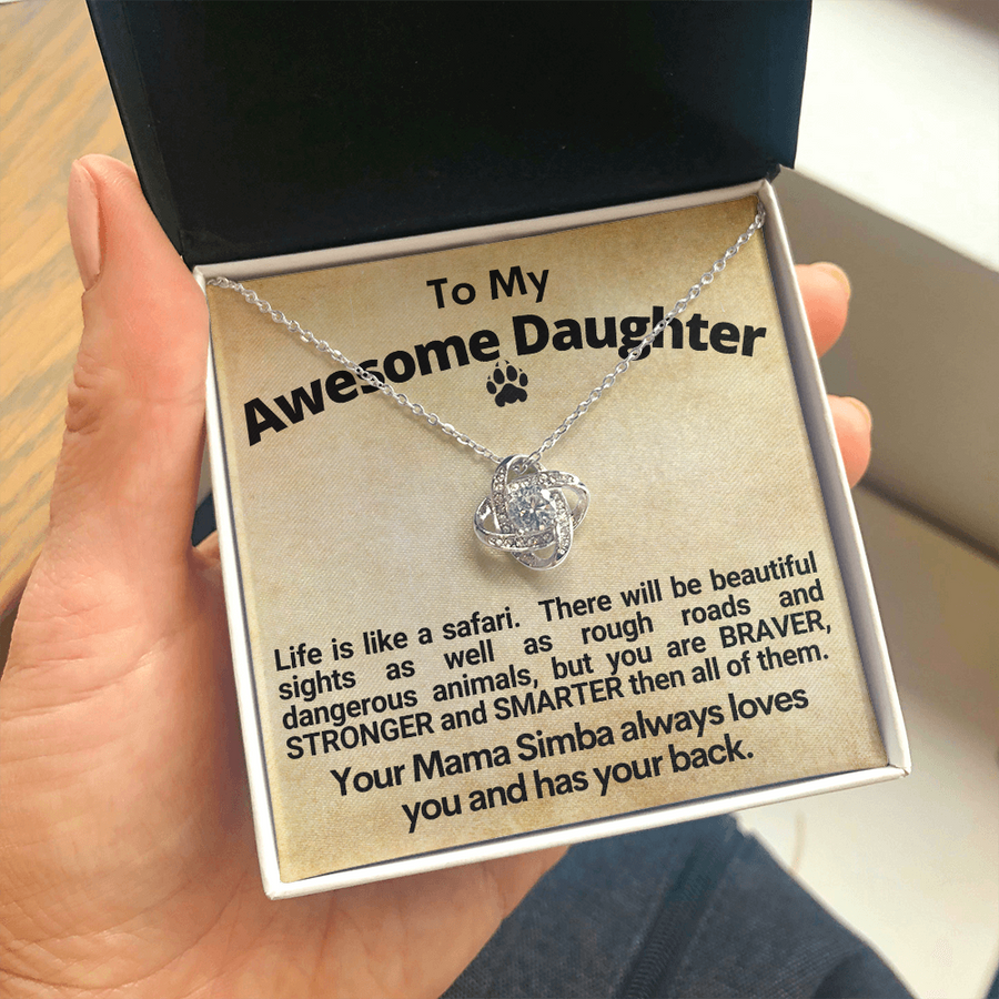 To My Awesome Daughter Necklace Gift from MOM