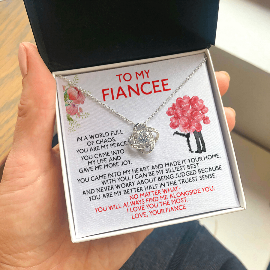 (FE002) Love Knot Necklace // Gift For FIANCEE