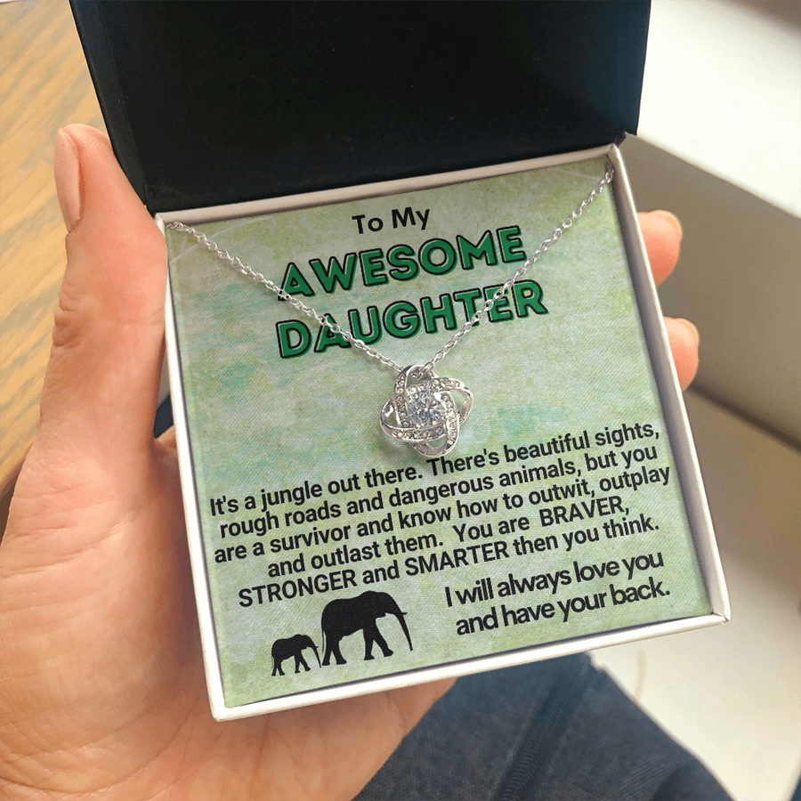 Awesome Daughter Necklace Gift From Mom or Dad