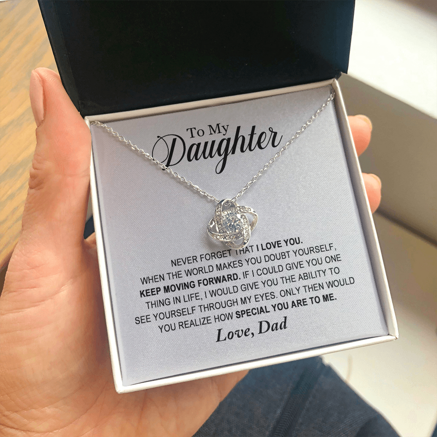 To My Daughter Necklace, To Daughter From Dad, Christmas Gift