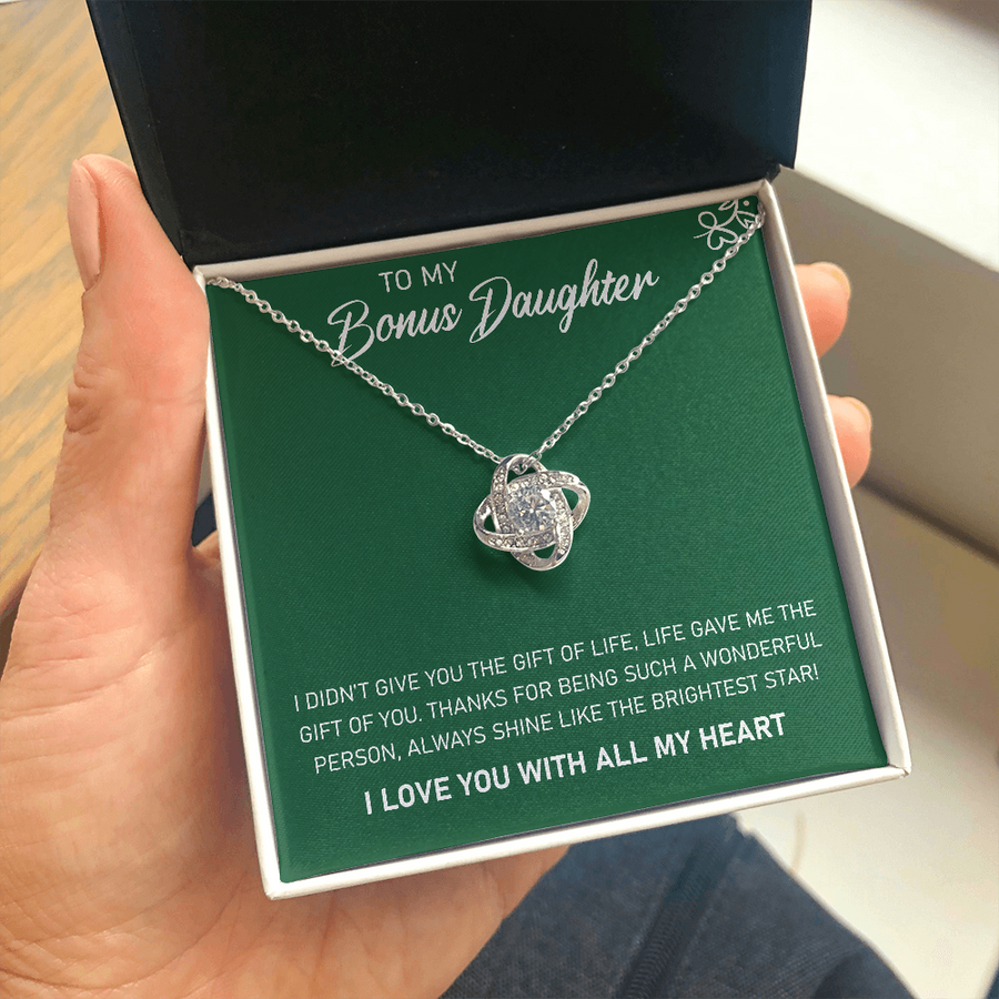 To My Bonus Daughter - Green Necklace