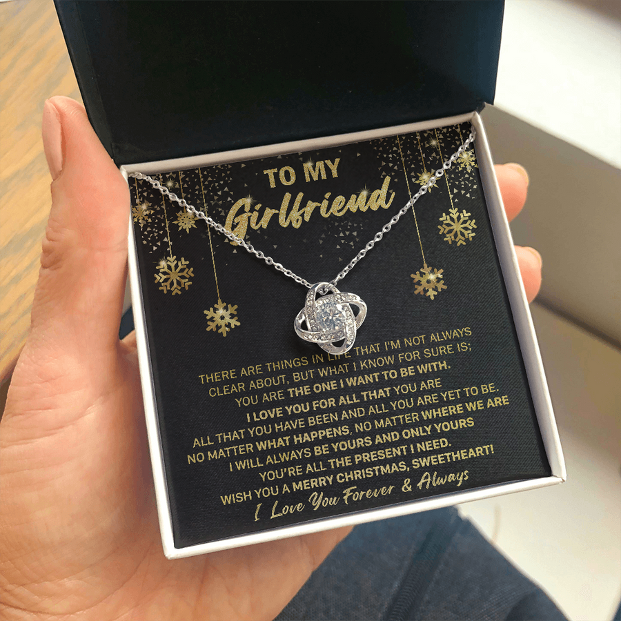 Gift For Girlfriend Christmas - Only Yours - Love Knot Necklace
