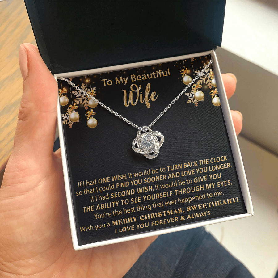 Gift For Wife Christmas - Second Wish - Love Knot Necklace