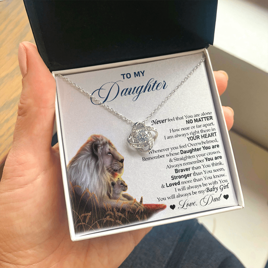To My Daughter - My Baby Girl | Love Knot Necklace