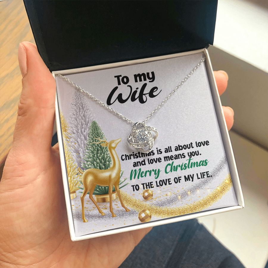 To My Wife Necklace, Jewelry For My Wife, Sentimental Gifts, Necklace For Wife, Christmas Gifts, Necklace Gift Box, Message Card Necklace for wife